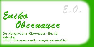 eniko obernauer business card